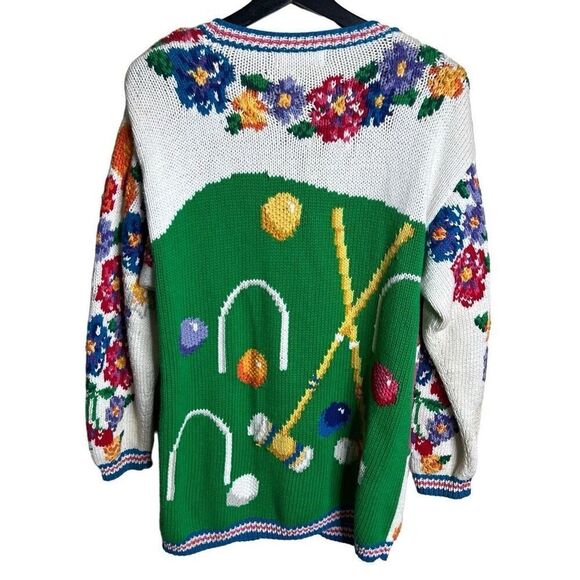 Vintage 90s Eagle’s Eye Cardigan Knitted Sweater - Picture 4 of 8